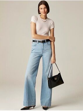 J.Crew Petite High-rise Denim Trouser Jean Synniva Wash